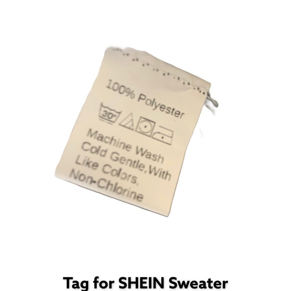 SHEIN Womens Black &âWhite CroppedâSweaterâSizeâLarge - Picture 5 of 7